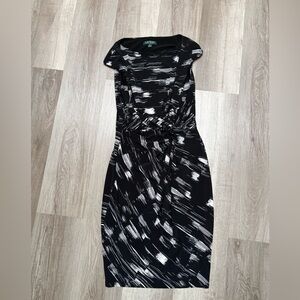 Ralph Lauren Black and White Midi Dress